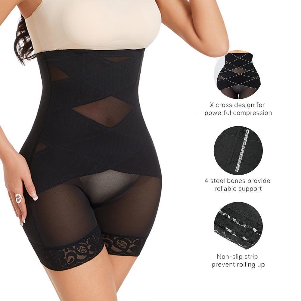 2/3 PCS Shapewear Tummy Control Body Shaper High Waisted Butt Lifting Panties Shapewear Shorts Thigh Slimmer Lace