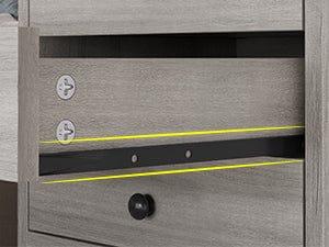 Sikaic Grey Nightstand with 3 Drawers & Charging Station Modern Bedside Table 2 USB Ports 2 Outlets for Phones Tablets Ideal for Bedroom Essentials Sikaic Grey Nightstand with 3 Drawers & Charging Station Modern Bedside Table 2 USB Ports 2 Outlets for Phones Tablets Ideal for Bedroom Essentials