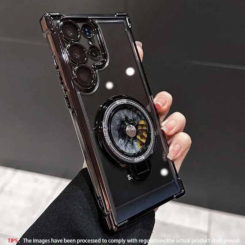 Rotating Gyro Stand Phone Case, Smartphone Casing, Anti-drop Cellphone Protective Cover, Stylish Shockproof Cover, Shockproof Cellphone Accessory, Phone Accessories Protector Compatible with Samsung Galaxy S26 S25 S24 S23 S22 Ultra Plus