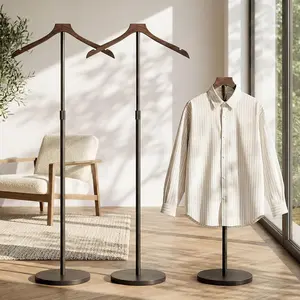 2 Pack Mannequin Torso, Adjustable Shirt Display Stand 30 to 41 Inches Height, Stable Dress Form Clothing Display Stand for Vendor, Portable Garment Rack for Cap and Gown, Walnut Wood
