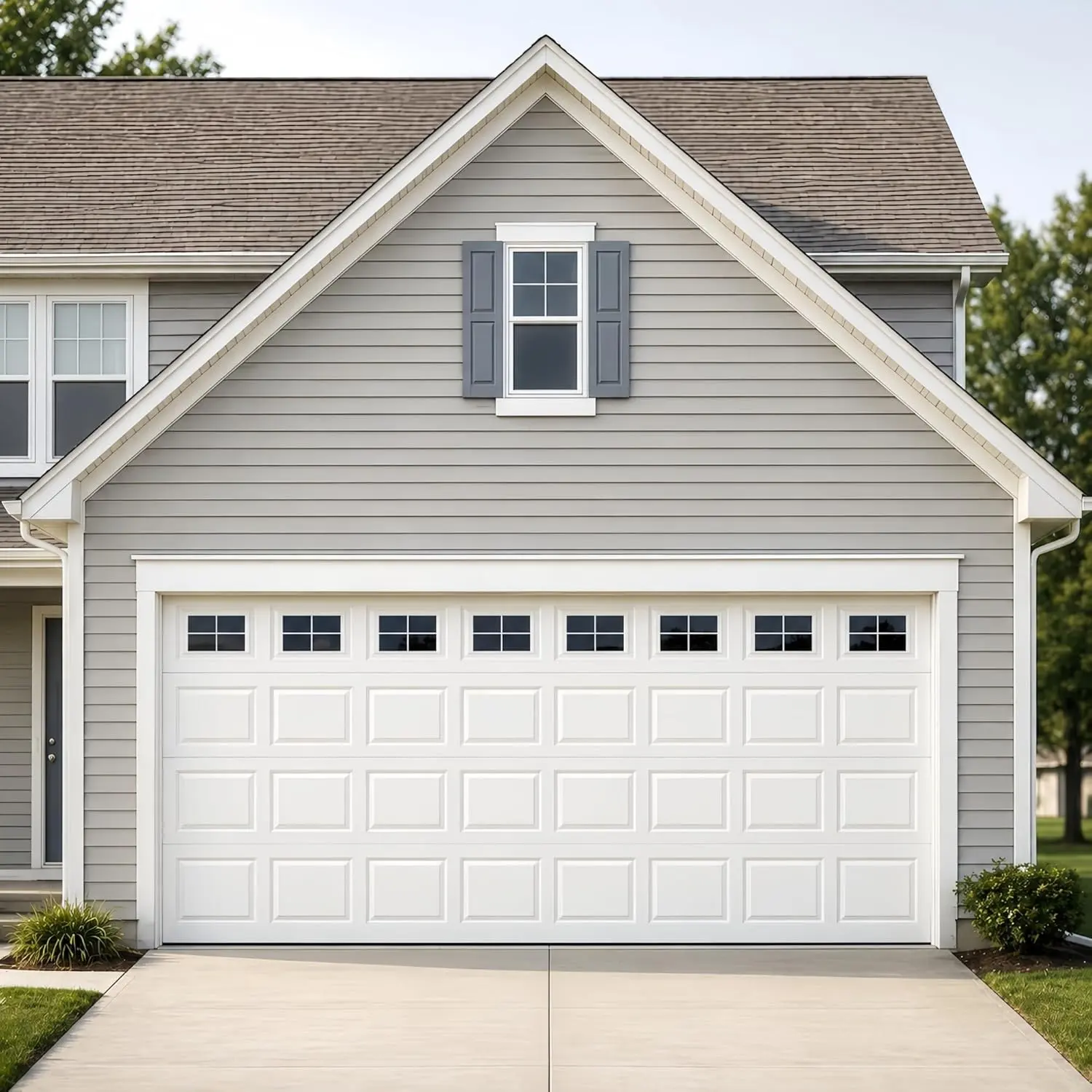 32Pcs Strong Magnetic Fake Windows for 2 Car Garage Door, Glossy Realistic Look, No-Tools Install in 10 Mins & Won't Fall Off Decorative Hardware (6" x 4"), Weather-Resistant for Outdoor, Ideal for faux windows on 2-car doors