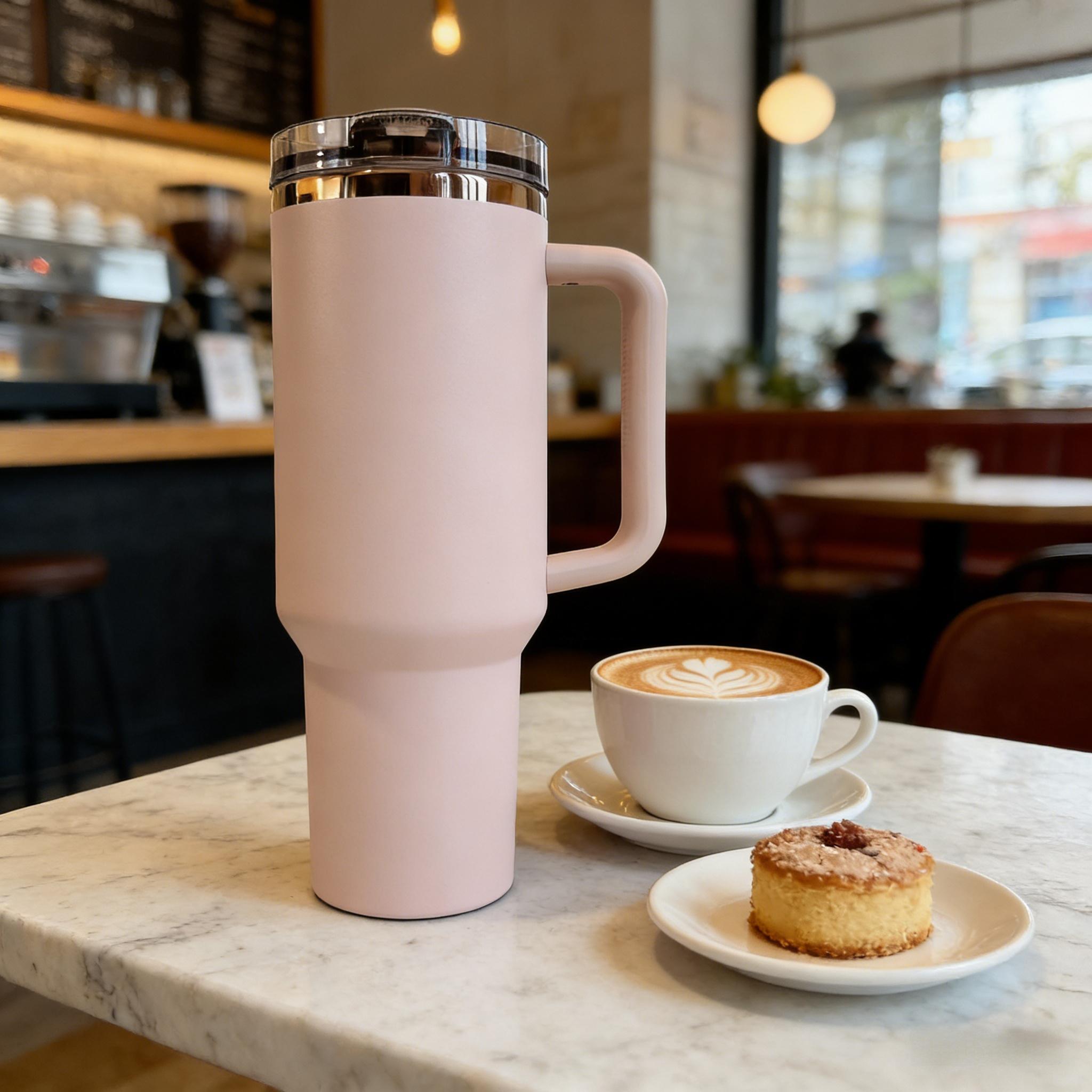 Giant Straw Cup Pro for Office, Home, and Car Use, Stylish Stainless Steel, Large Capacity,40oz Stainless steel