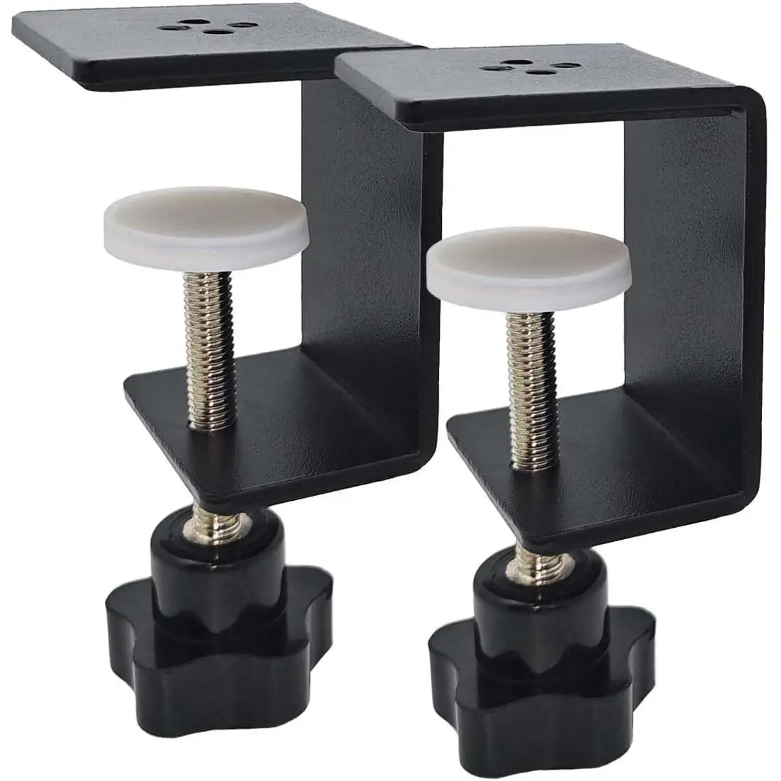 2 Pack Heavy Duty C Clamp & Desk Clamp |     Wide Jaw Metal Woodworking Clamps, Adjustable Shelf Clamps  Desk Extension/Panel Work (Sturdy Multi-Purpose Clamping Tool)