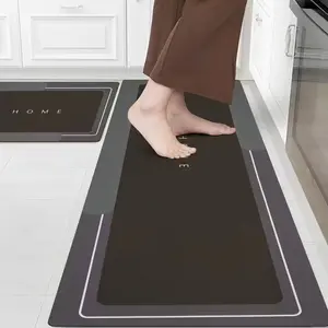 Silica Mud Kitchen Mat, 0.1 Inch Thick Super Absorbent Fast Dry, Non-Slip Rubber Backing, Bathroom Anti-Slip Pad, Washable Door Mat, Water Absorbent Rug, Non Slip Rugs, Kitchen Floor Mat, Kitchen Area Rug #GLOBAL PICKS