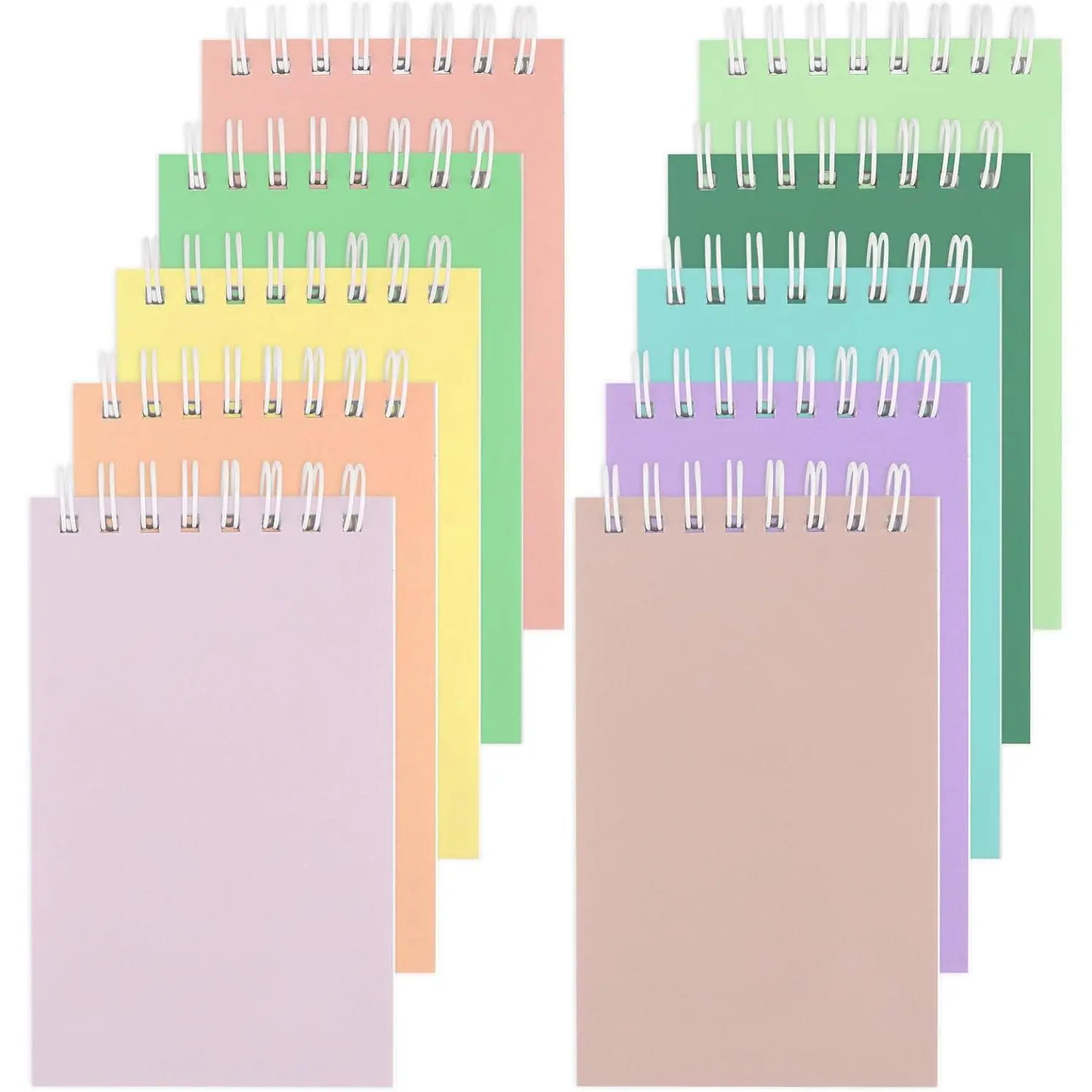 10 Pack Small Pocket Notebooks, 3 x 5 Inches Mini Colorful Spiral Pocket Notebook with Lined Pages Memo Pads for   Office School Classroom Decoration Supplies