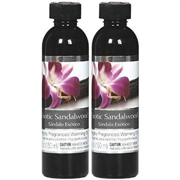 Set of 2 Exotic Sandalwood  Warming Oils 5 Ounce Ideal  for Weddings  Reiki Meditation Bathroom Settings P1