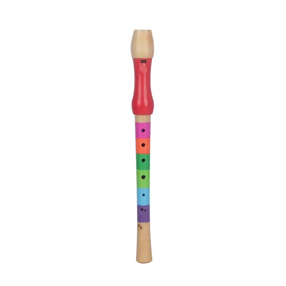 Harp Flute Wooden Eight Hole Treble Orff Flute Wooden Kid Professional Playing Musical Instrument for Children Gifts