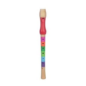 Harp Flute Wooden Eight Hole Treble Orff Flute Wooden Kid Professional Playing Musical Instrument for Children Gifts