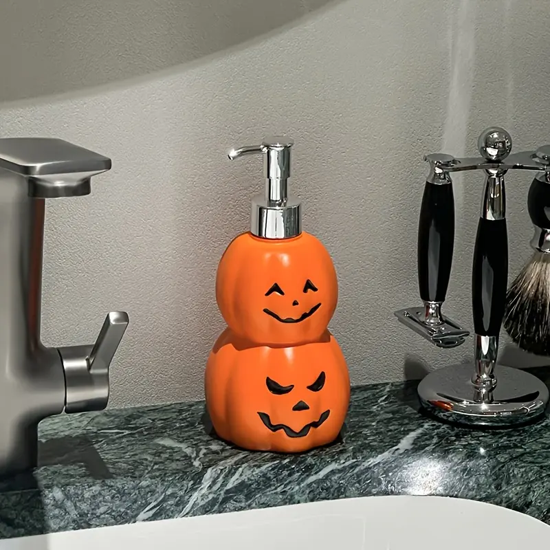 1 Halloween Kid Lamp Soap Dispenser, 1 Pumpkin Hand Sanitizer Pump, Horror Bathroom Decoration, Holiday Supplies