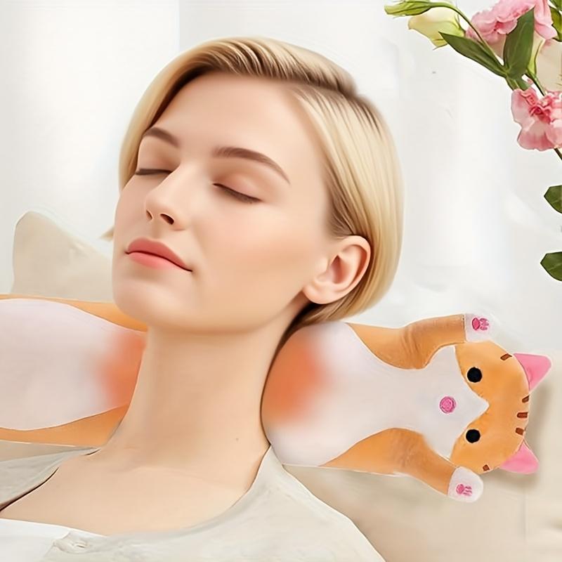 USB-Powered Heating Pad with Adjustable Temperature & Timer, Soft Fabric with Cute Cat & Fox-like Design - USB Plug-in Heating for Neck, Waist, Abdomen - Ideal for Women'S Menstrual Cramps, Christmas Gifts, Festive Use - Safe & Portable Hea