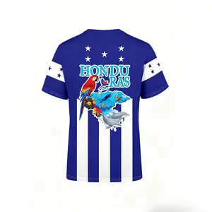 Men's 3D Football Sports Shirt, Honduras Style Men's T-Shirt, Suitable for Sport and Casual Wear, Soccer Sports Shirt, Sports Top, Football Jersey, Sporty Jersey