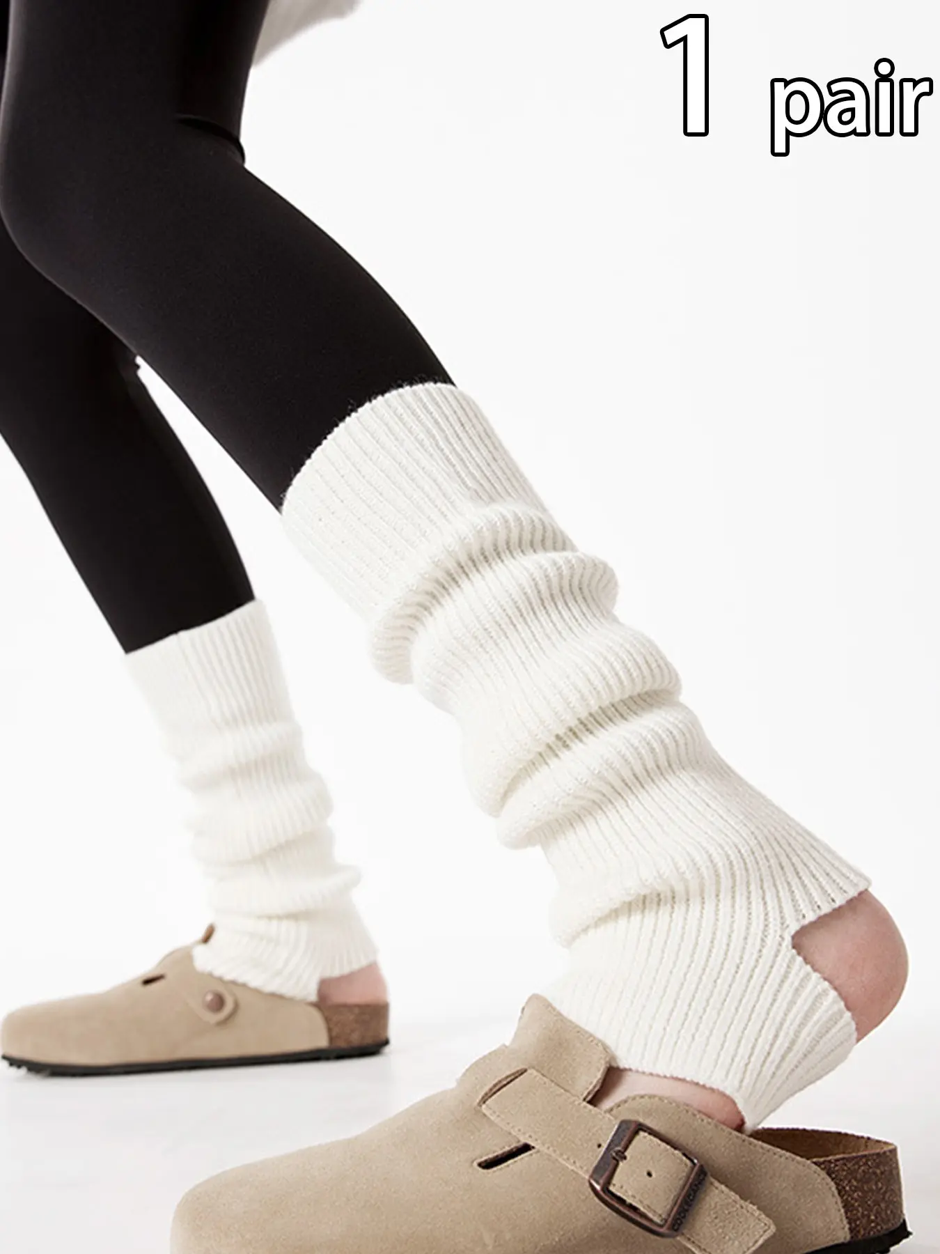 Women's Solid Color Vertical Stripe Crew Socks, Warm and Comfortable, Ideal for Dance/yoga, Fashionable and Trendy, High-Quality Latin Dance Sock Set