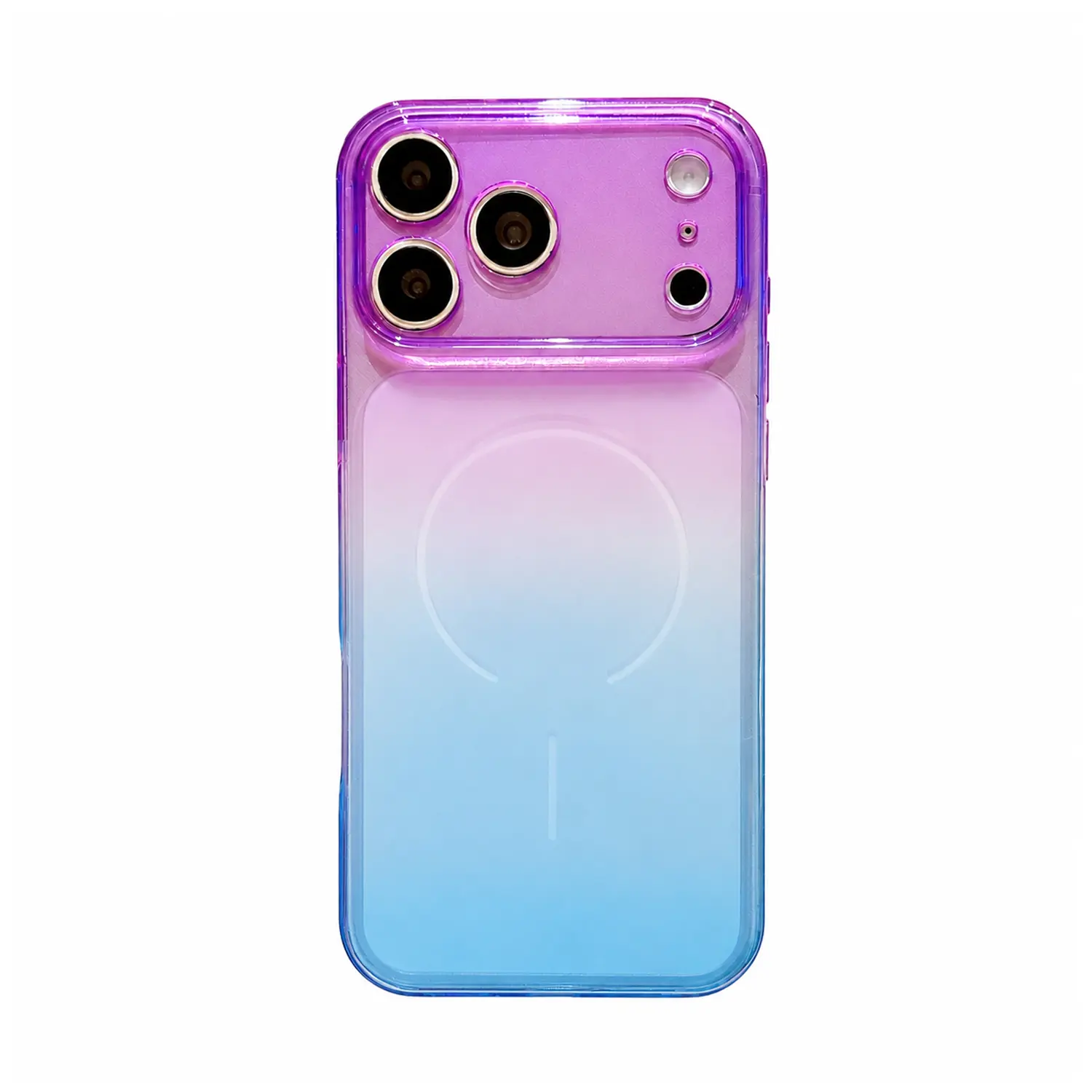 Rainbow Gradient Purple Magsafe Magnetic Fit Phone Case for iPhone 17 Pro Max-13 Series, Women's Cute Iridescent Glitter Stylish Lightweight Protective Cover, Multi-Model Phone Accessories, TikTok Shop Back to School