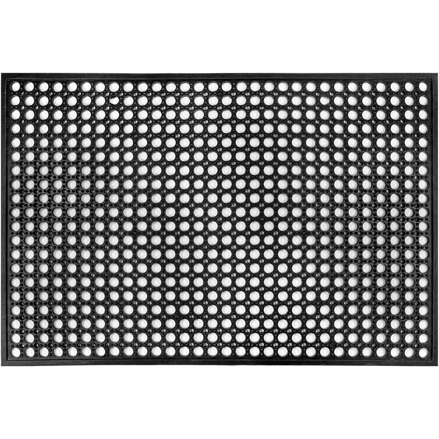Rubber door mat 91.44 x 60.96 cm, durable non-slip drainage mat for kitchen and restaurant, practical floor mat, ideal for the entrance door of the house and garden, as well as for wet areas inside and outside.
