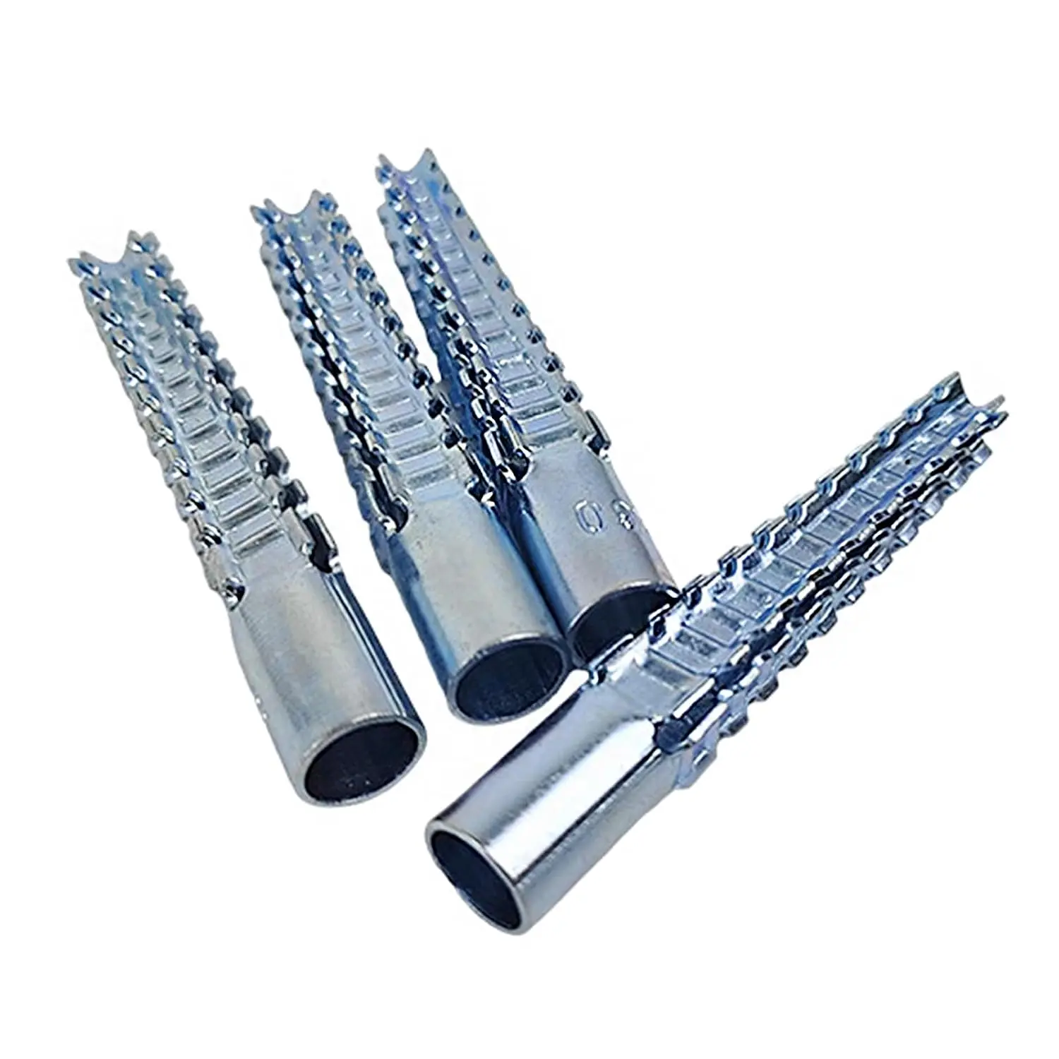 100-Count M8x32 Steel Zinc Tree Shape Expansion Fixer, Hollow Wall-Tile-Cement Expansion Pipe for Stripped Screw Holes (Screws Not Included)