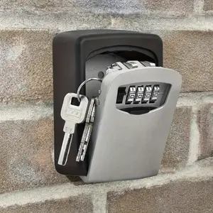 Ultra-Safe Flip Lock Key Safe Box, Wall-Mounted Plastic Storage Case, Combination Password Access, Ideal for Home Hotel Emergency Travel Safety