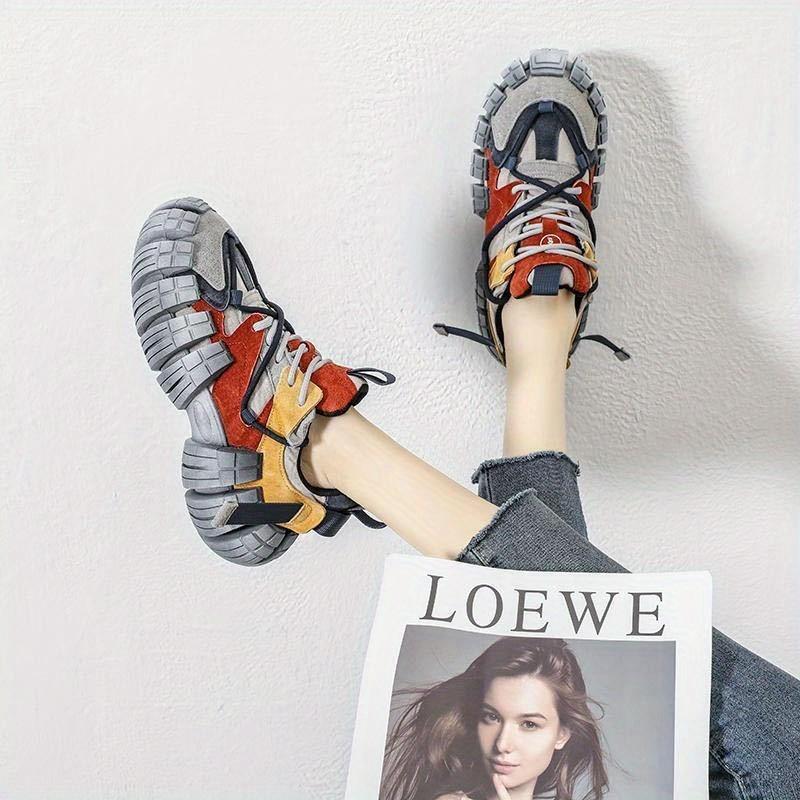 (New)Shoes for Men New Fashion Trend All The Fashion Brand Europe Station Color Daddy Shoes, Vintage to Do Old Sports Shoes, Anti-slip Wear-resistant Breathable Sports Shoes, Increase Men's Casual Shoes