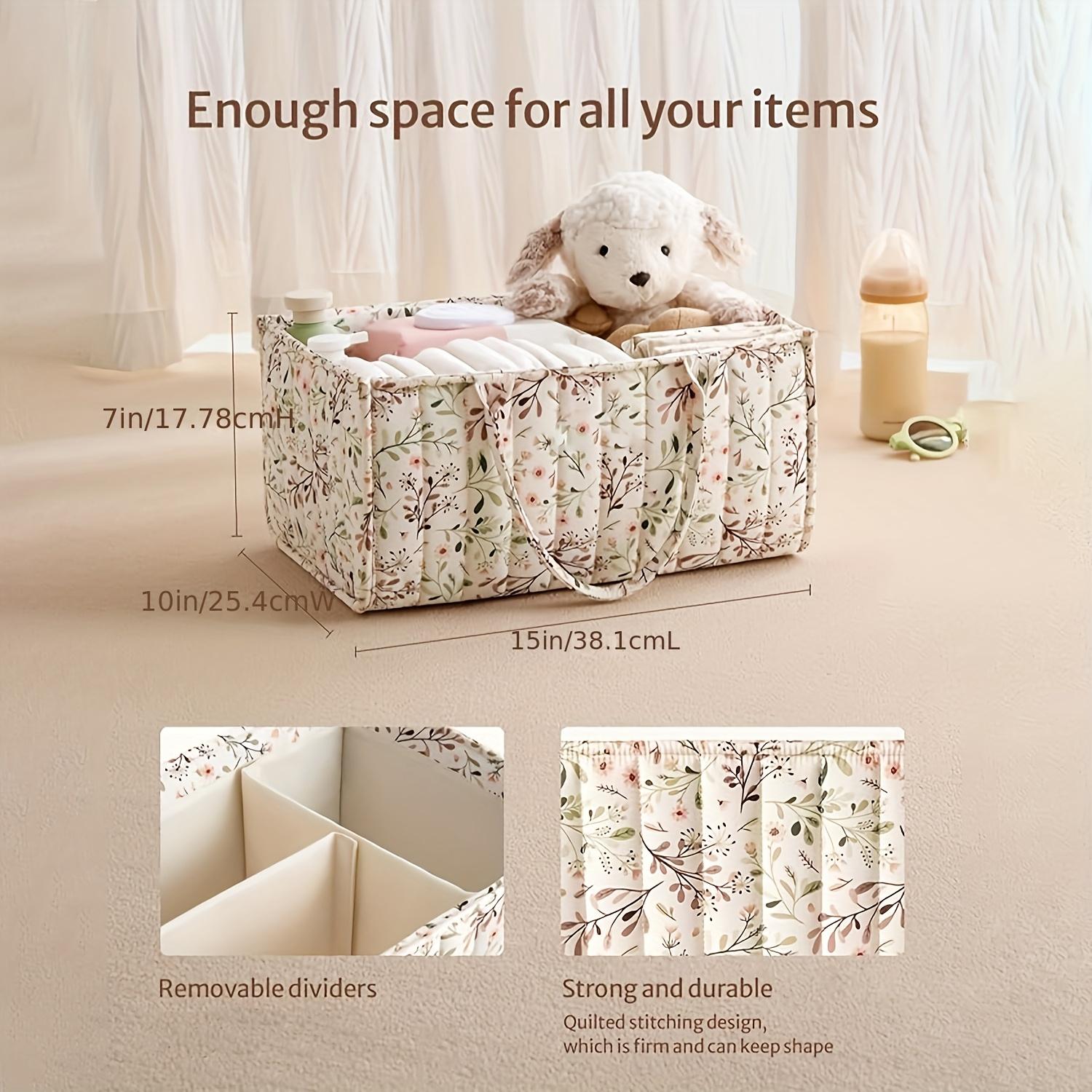 Storage Basket, Household Storage Basket, Floral Pattern Storage Basket, Lightweight, Beautiful and Practical Storage Basket Organiser