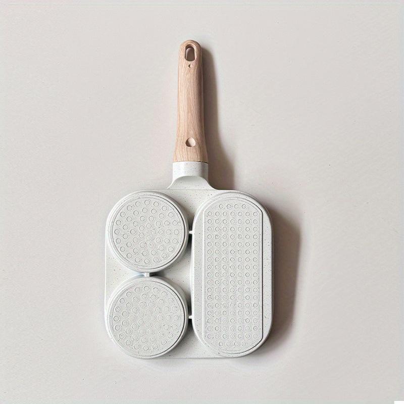 Non-Stick Aluminum Frying Pan with Lid - 3-Section Griddle for Eggs, Steaks & Breakfast - Ideal Covered Skillet for Perfect Morning Meals, Versatile