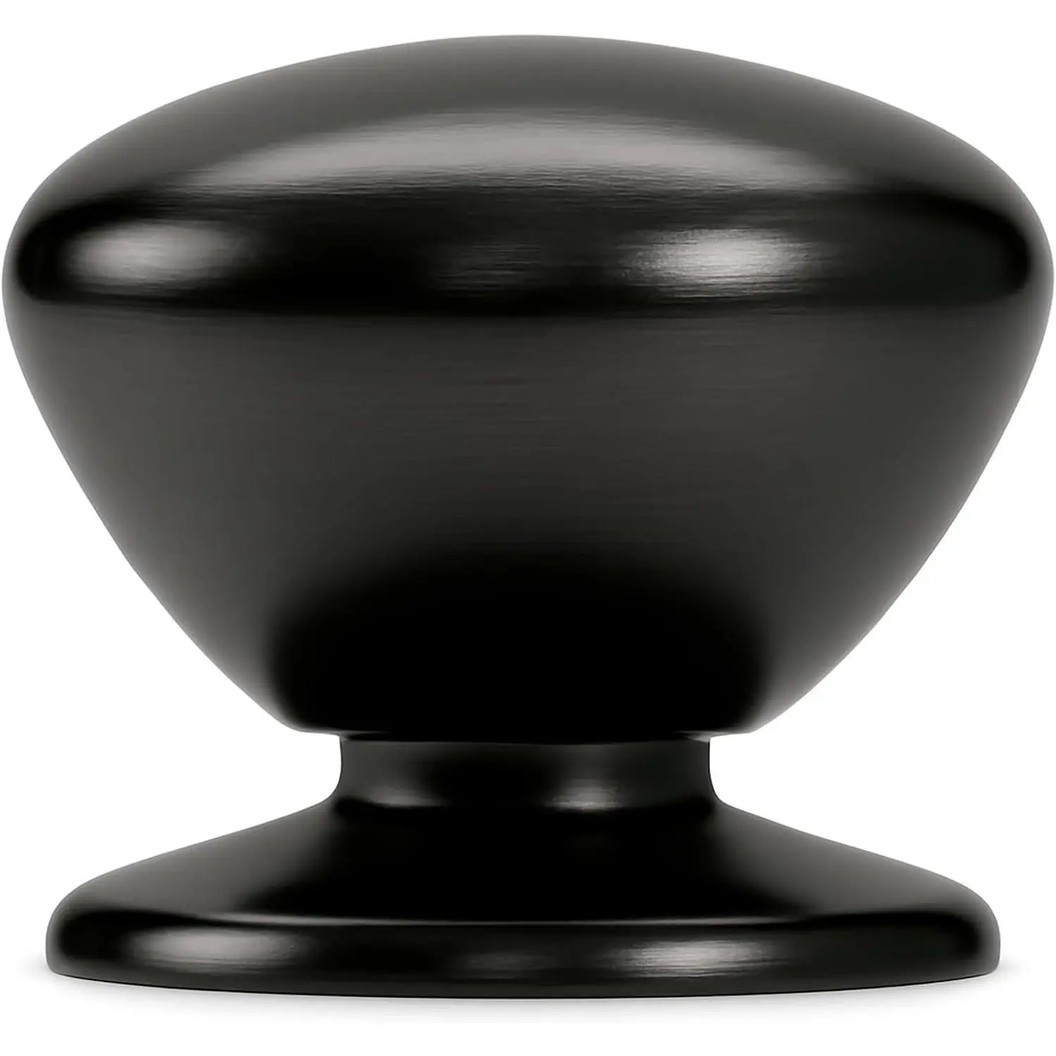 2-Pack Extra Large Matt Black Bifold Closet Door Knobs with Wide Base, Heavy Passage Wardrobe Dresser Kitchen Pantry Dummy Pull Doorknobs, 1-3/5" Furniture Drawer Handles