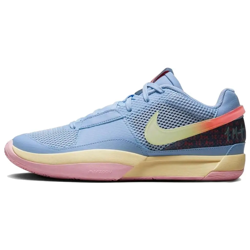 Nike Ja 1 Morant Day One Low-Top Basketball Shoes for Men – Blue and Yellow Verifiable, with credentials and supporting global authentication