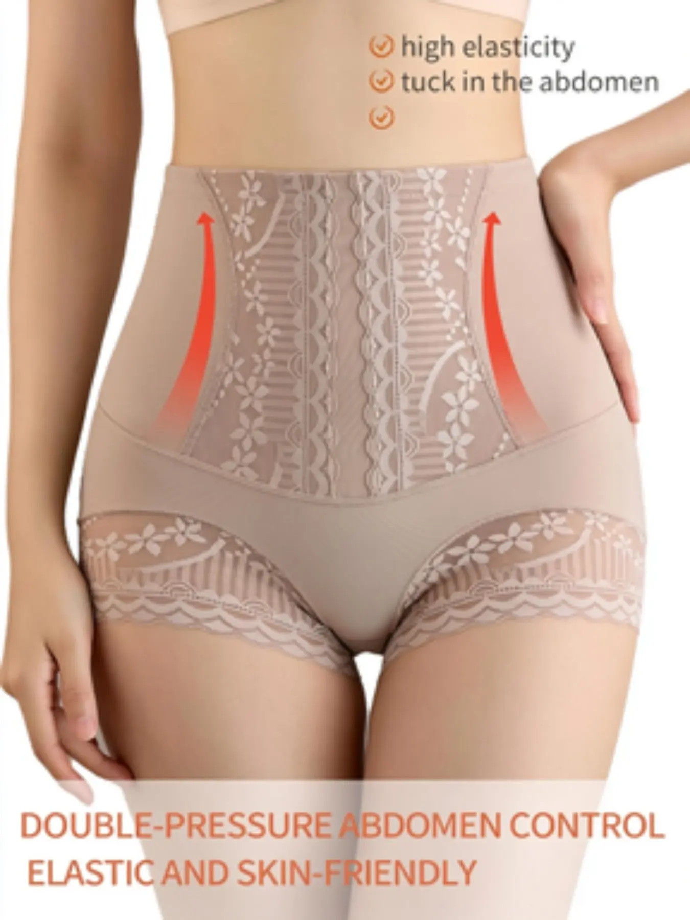 2-Pack Women's High-Waisted Butt Lifting Shapewear Shorts, Seamless Tummy Control Pants, Invisible Under Dresses, Ideal for Fitness & Daily Wear