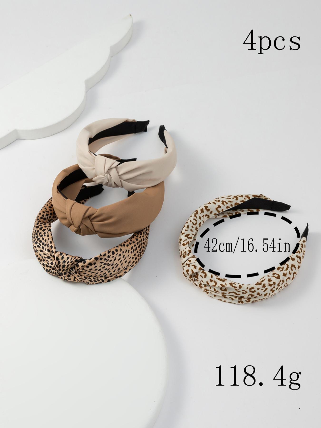 Leopard Pattern Knotted Headband, Casual Versatile Hair Accessories for Women, Minimalist Headwear Suitable for Thick Hair, Unique Gifts for Women Friend, Headbands Women