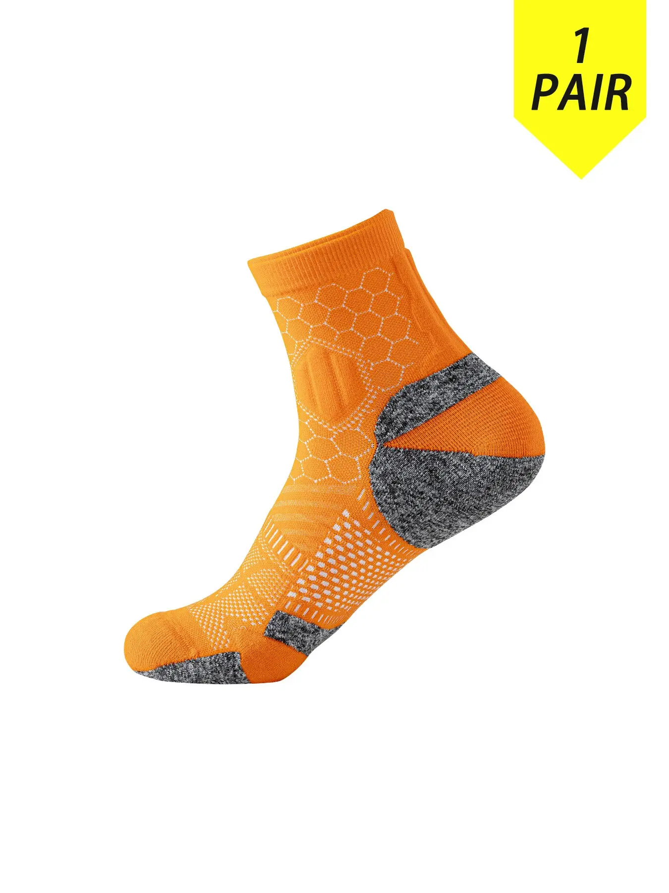 1 Pair Unisex Professional Running Socks – Quick-Dry Elite Marathon Terry Cushioned Anti-Blister, Breathable All-Season Athletic Socks for Men & Women