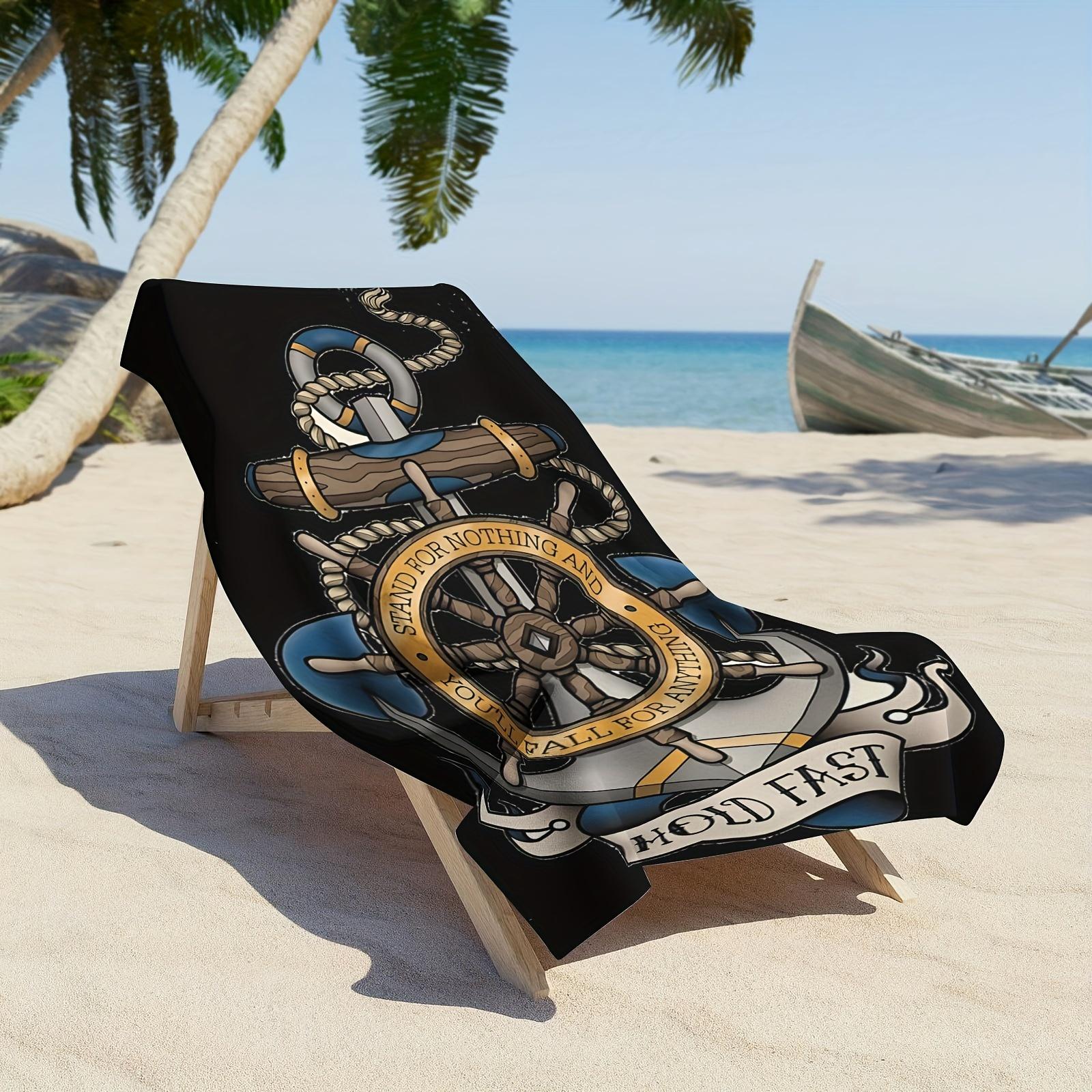 1pc a Patterned Beach Towel, an Microfiber Mat That Is Highly Absorbent, Ideal for Travel, Swimming Pools, Diving, Surfing, Yoga, And Camping, Usable in Any Season