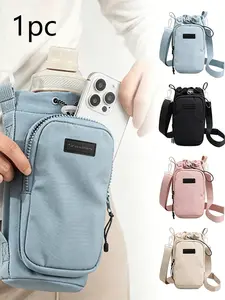 Oxford Cloth Shoulder Bag, Multi-Layer Design, Stores Smartphone & Loose Change, Ideal for Gym, Hiking, Women's Shoulder Bag