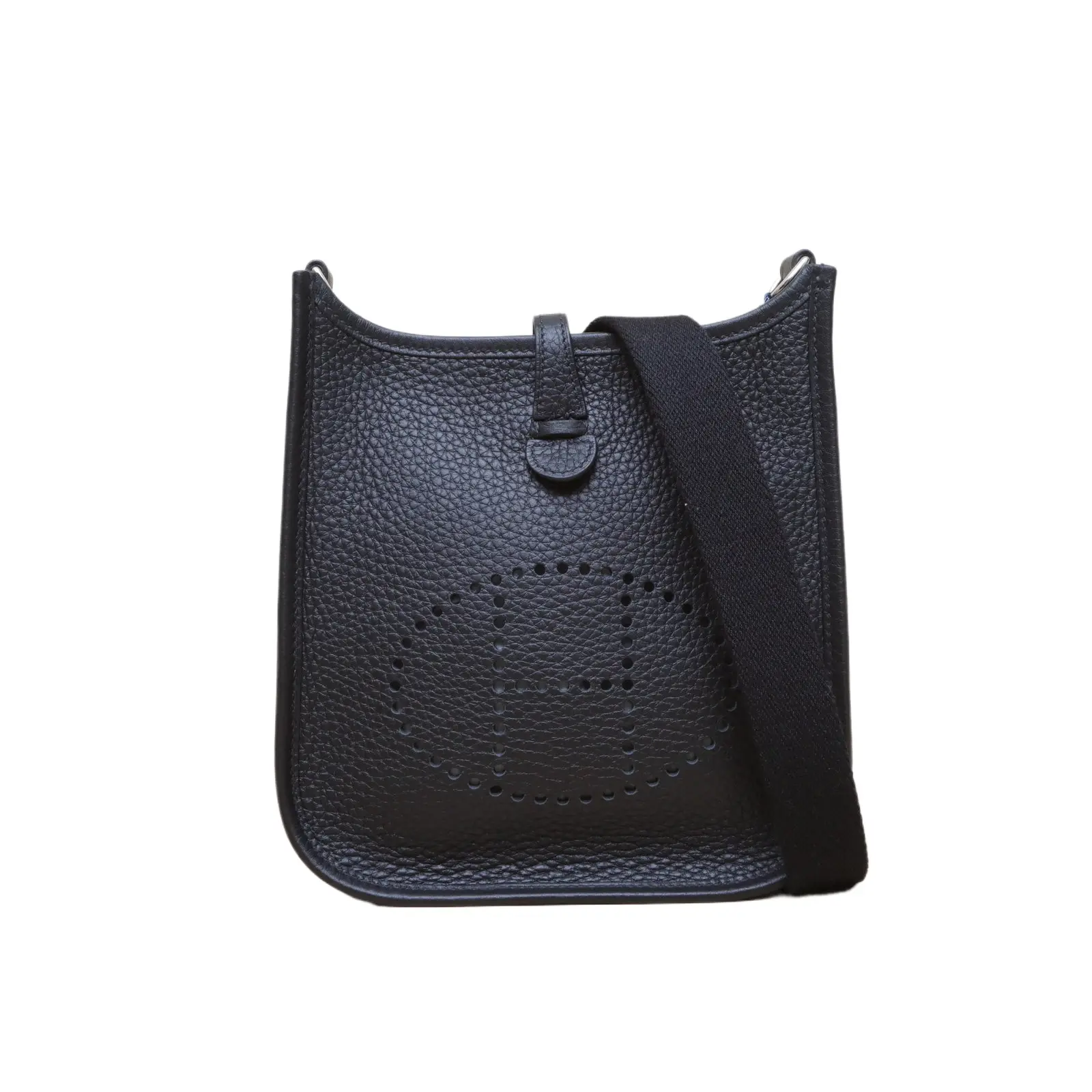 Pre-owned HERMÈS HERMES Evelyne MINI 16 Noir(89) Clemence Leather P235297339