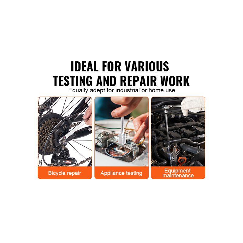 VEVOR Mechanics Tool Set and Socket Set, 1/4 3/8 1/2 Drive Deep and Standard Sockets, 450 Pcs SAE and Metric Mechanic Tool Kit with Bits, Hex Wrenches, Combination Wrench, Accessories, Storage Case