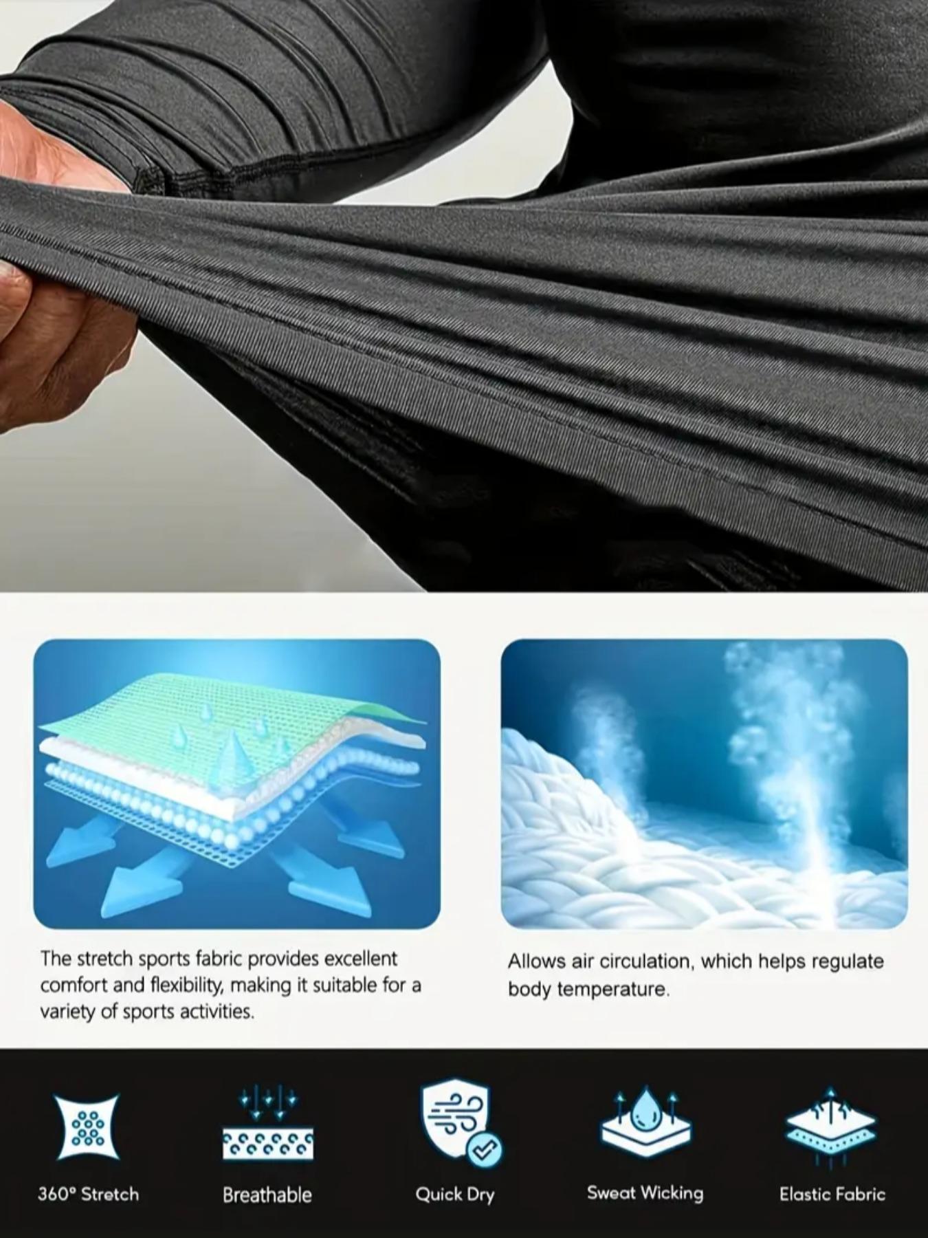 1 Count Men's Gothic Gym Sports T-Shirt, Long Sleeve Sports Tee, Running, Cycling, Fitness Training Tops, Athletic Sports Clothing