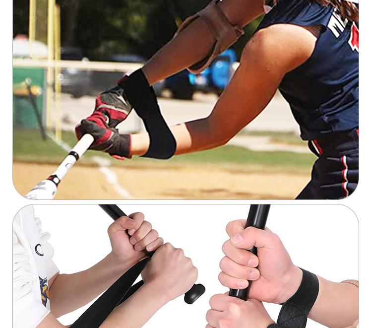 Codree Baseball Swing Trainer Bands - Elastic Hitting Resistance Band for Baseball & Softball, 3.8*24cm, Black, Improve Skills & Posture, Training Aid for Beginners & Enthusiasts