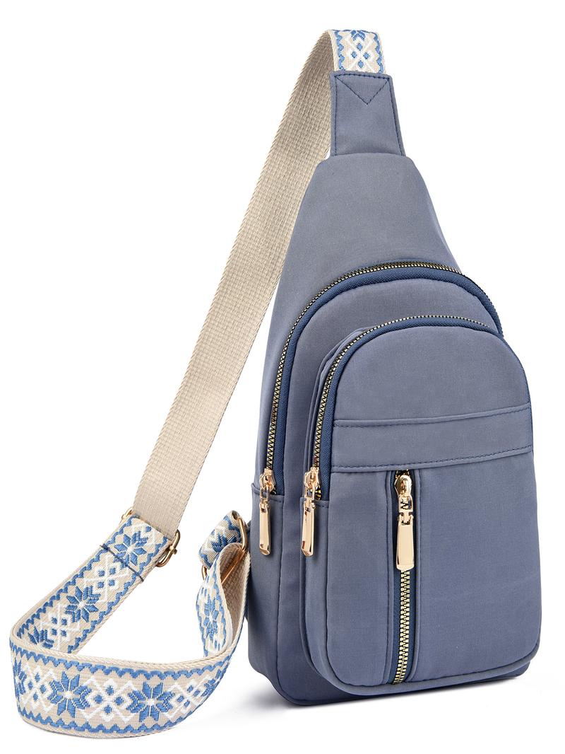 Fashionable Zipper Chest Bag, Casual Versatile Adjustable Crossbody Bag for Women, Lightweight Phone Bag, Trendy All-match Sling Bag, Adjustable Strap Bag for Daily Used