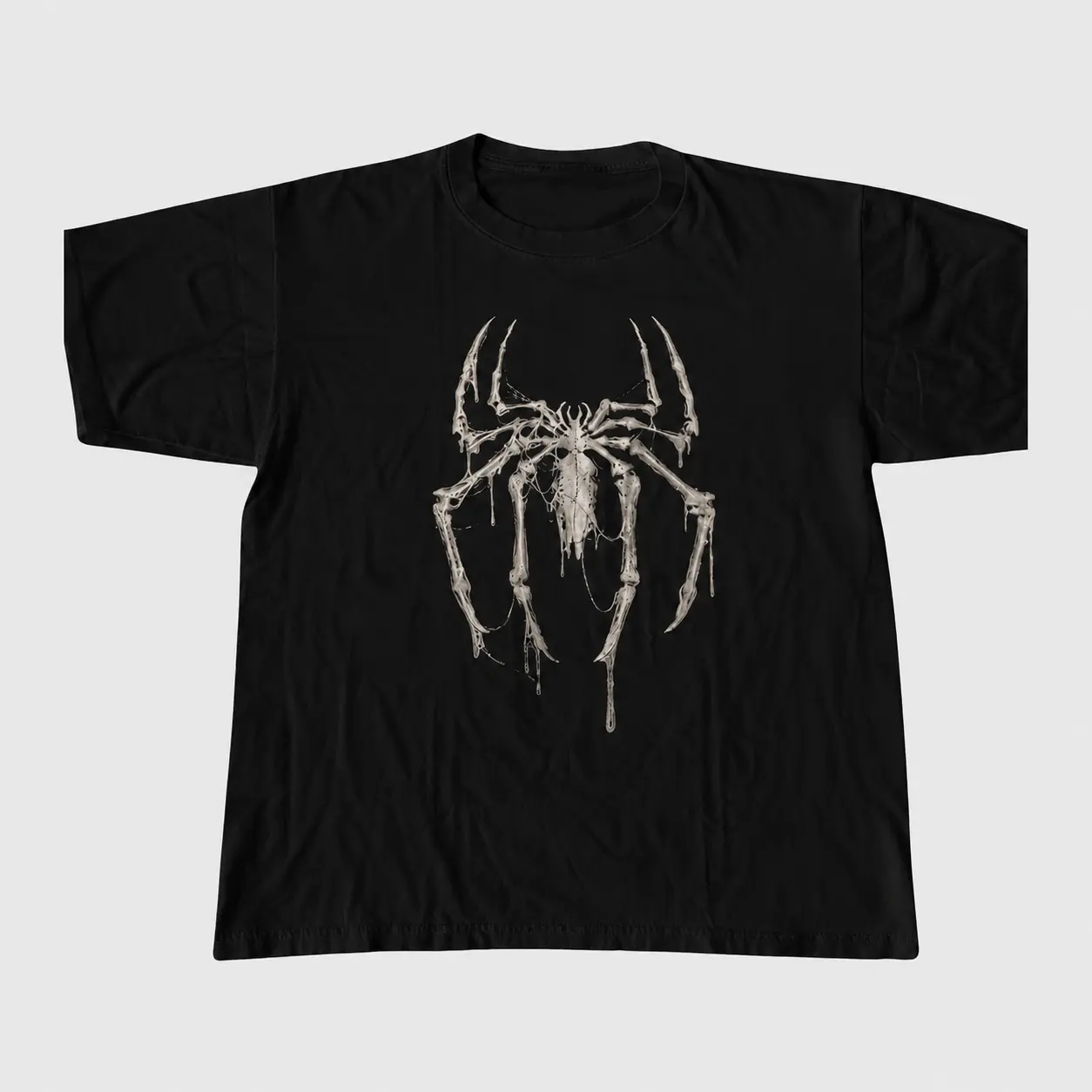 Gildan Men's and Women's T-Shirt, Vintage Spider Skeleton Graphic Tee, Animal T-Shirt, Unisex Gift Shirt, Gothic Grunge Y2K Emo Scene Amity Affliction Style Clothes Menswear Womenswear Streetwear casual usa christmas bold statement
