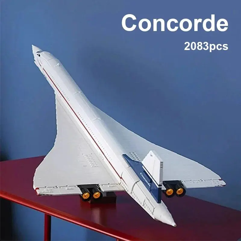 2083PCS Creative 1:60 Concorde Supersonic Airliner Building Blocks Construction Bricks Toy Birthday Gift For Children Kids
