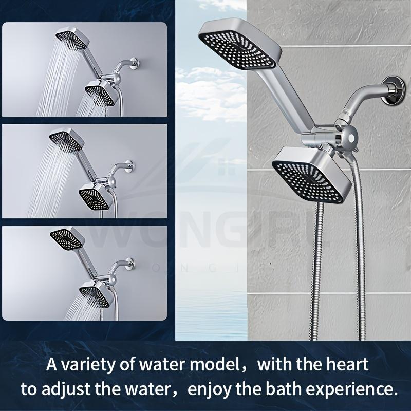 1 High Pressure Shower Head, ABS Material, One Combo Set and One Single Fixed Shower Head Option
