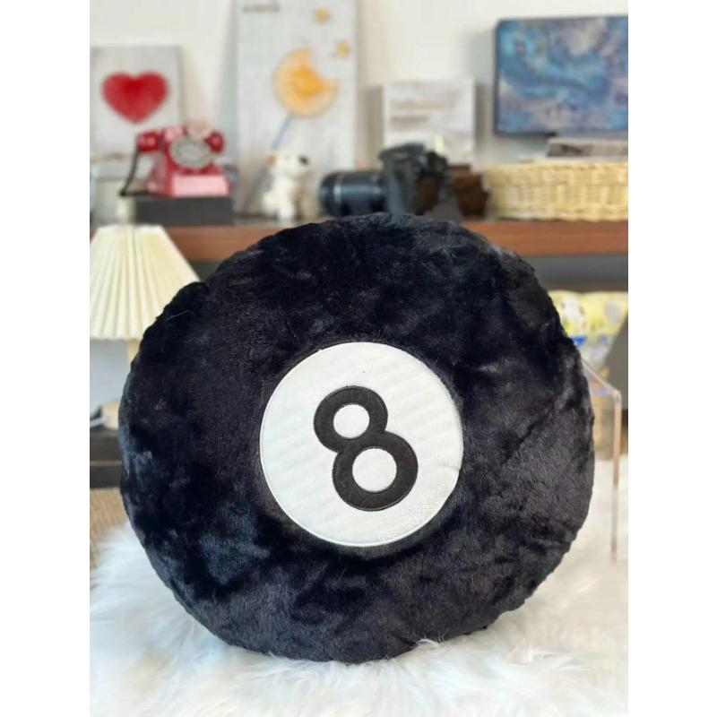43cm/16.93inch Black 8 Ball Billiard Plush Pillow Soft Cushion For Home Sofa Bed Decor, Ideal Holiday Birthday Gift  diamond painting   jasmine crochet  loc sprinkles  silly bandz solid wood dowel