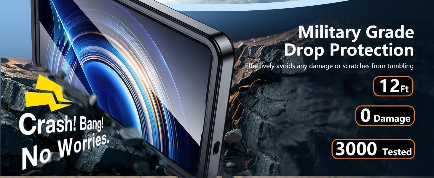 Temdan Designed for Samsung Galaxy S25 Ultra Case Waterproof, Built-in Lens & Screen Protector Military Grade Shockproof Dropproof IP68 Underwater Full Body Phone Case for Galaxy S25 Ultra 6.9"-Black