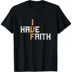 IVF I Have Faith IVF Mom IVF Dad Transfer Day Distressed T-Shirt Pure Graphic Tees Menswear Top: Gifts for Men & Women