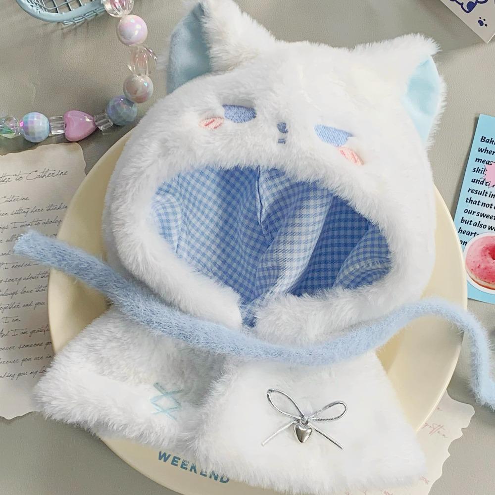 Plush Cloak 10cm Cotton Doll Clothes Suit Cute 20cm Doll Clothes Outfit Dress Up Blue Doll Clothes Set Children's Gift