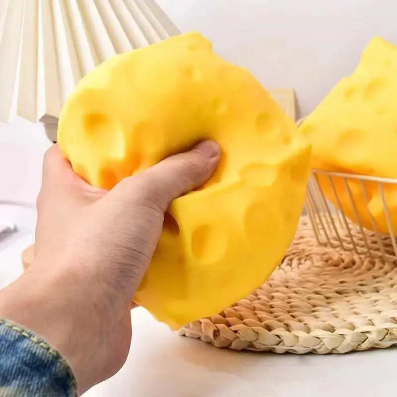 2026 Square Cheese Squishy Toys Slow Rebound Sensory Toys Cheese Stress Balls