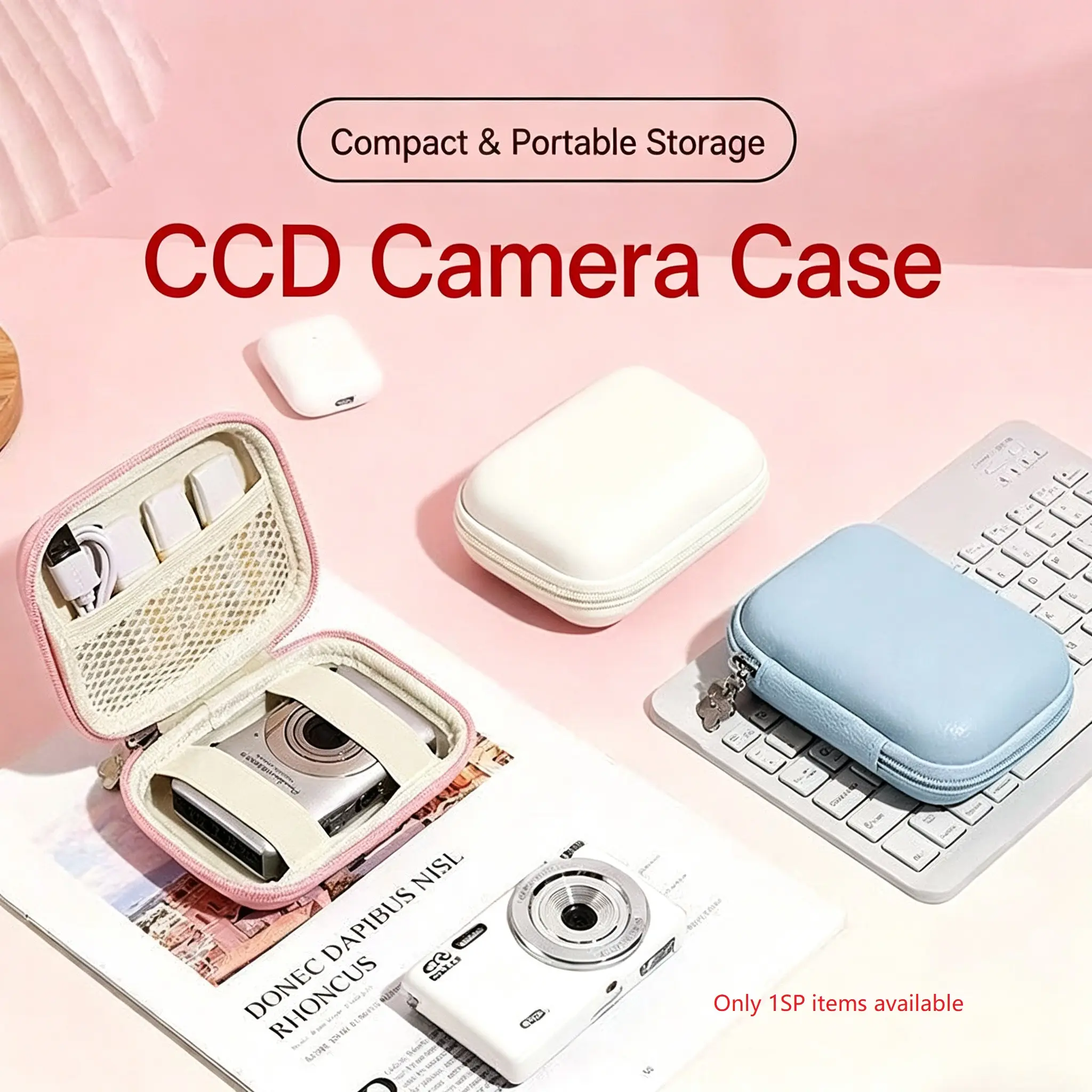 Compact Ccd Camera Bag, Small Digital Camera Case, Card Reader Protector, Ideal for Travel, Durable Storage Solution