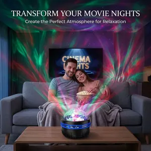 Rechargeable USB LED Aurora Projector Lamp, Rotating Starry Night Design, Perfect for Festive Parties, Home Decor, Gift Idea