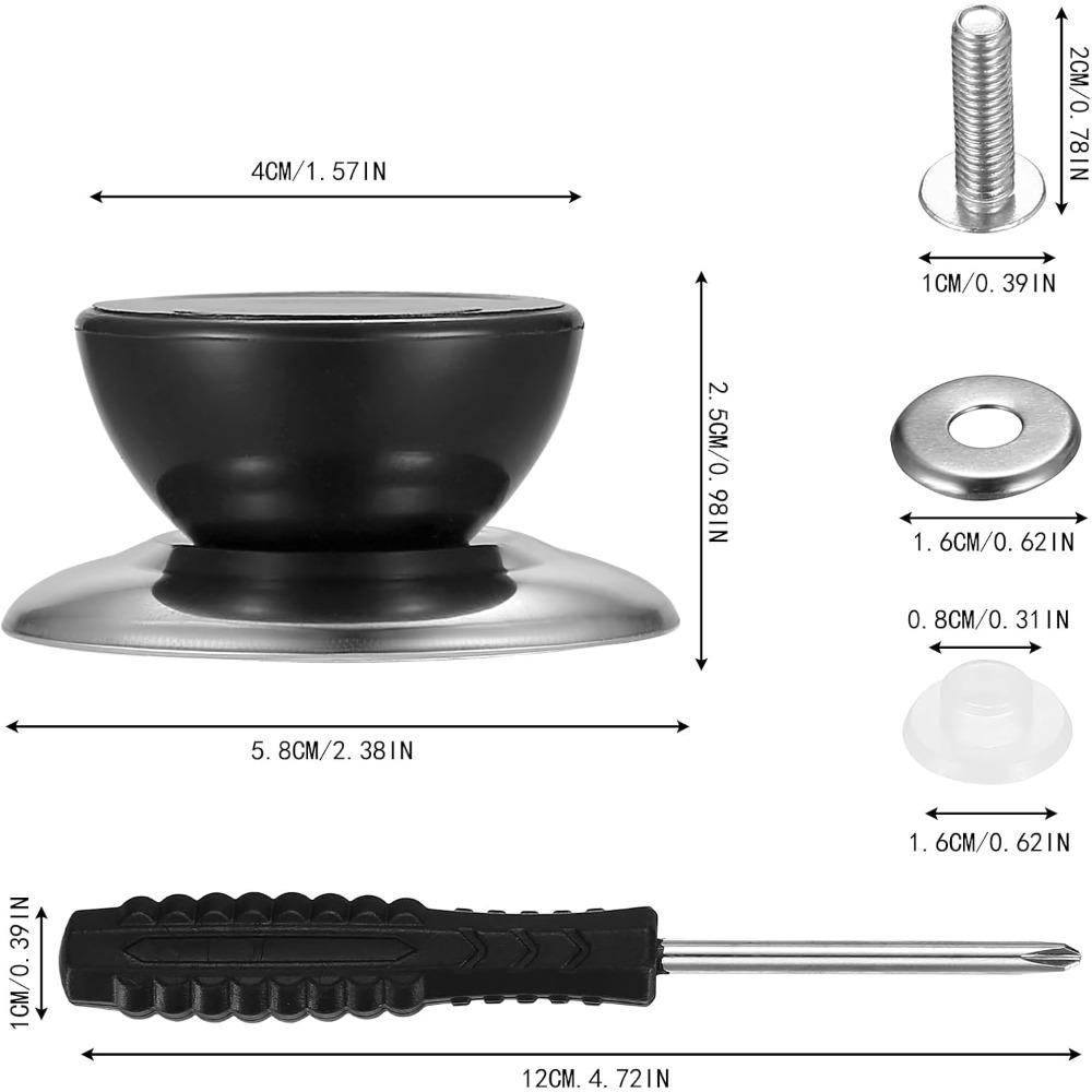 Pot Lid Knobs, 10 Pieces Replacement Pot Lid Top Knobs, Kitchen Cookware Lid Replacement Knobs, Universal Pot Lid Grip, Pot Lid Knob Handle, Suitable For Casserole,Glass Pot Lid Knobs