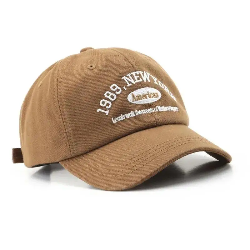 Unisex NYC Embroidery Graphic Baseball Cap - Men's Accessories, Retro 2000 Cotton Twill Fitted Dad Hat, Classic American Style Adjustable Strap Cap for Daily Wear, Vintage Streetwear