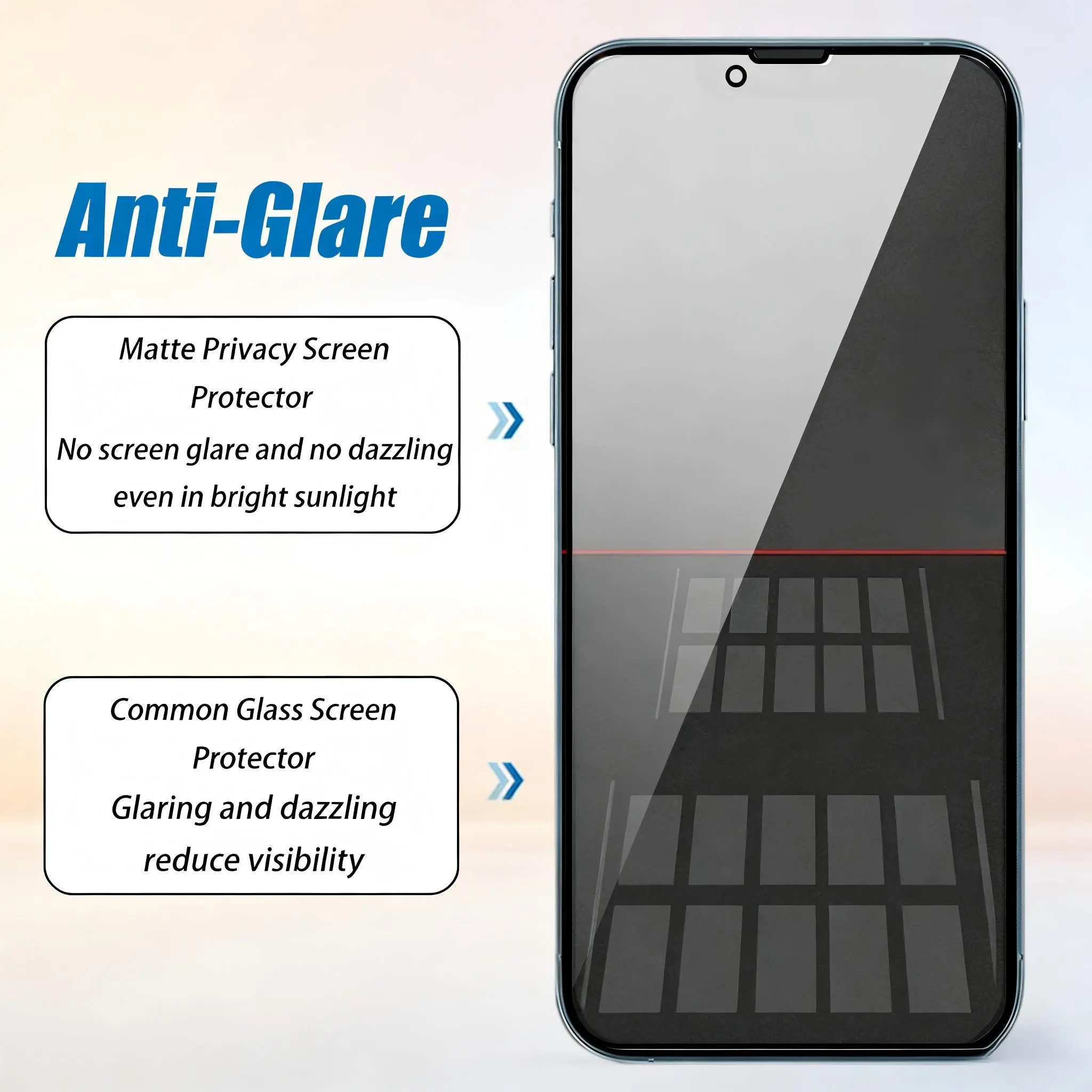 4pcs Set(white Matte High-definition) Suitable for Apple iPhone X XS 11 12 13 14 15 16 Plus 17 Pro Max, Matte Texture, High-definition Screen Protector. High-quality Tempered Glass, Scratch-resistant. Screen Protector Fully Protects Your Phone.
