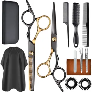 13 PCS Professional 6.5 Inches Hair Cutting Scissors Shears Kit for Men Women Kids, Ideal for Salon & Home Use