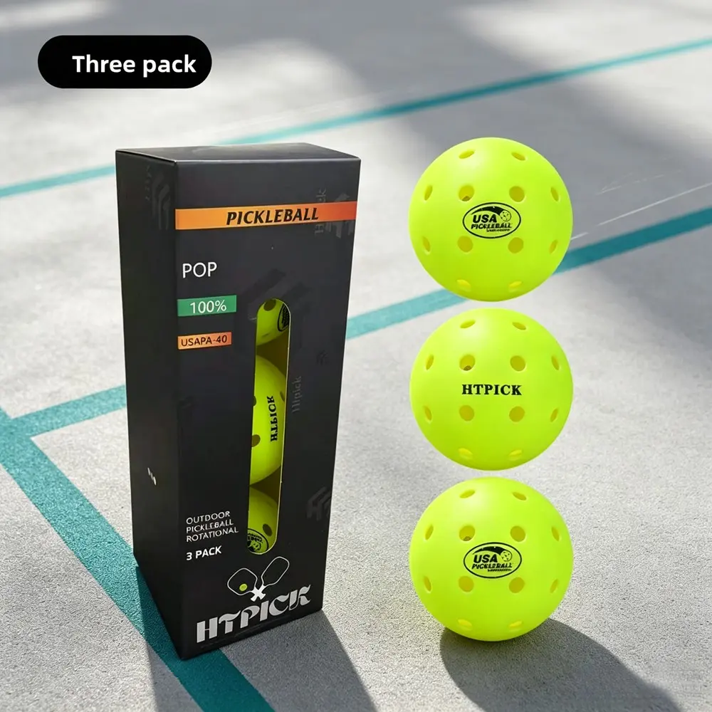 Pickleball Balls, Usapa Certified High-Density Tpe Material, Durable & Lightweight Design for Indoor Outdoor Play